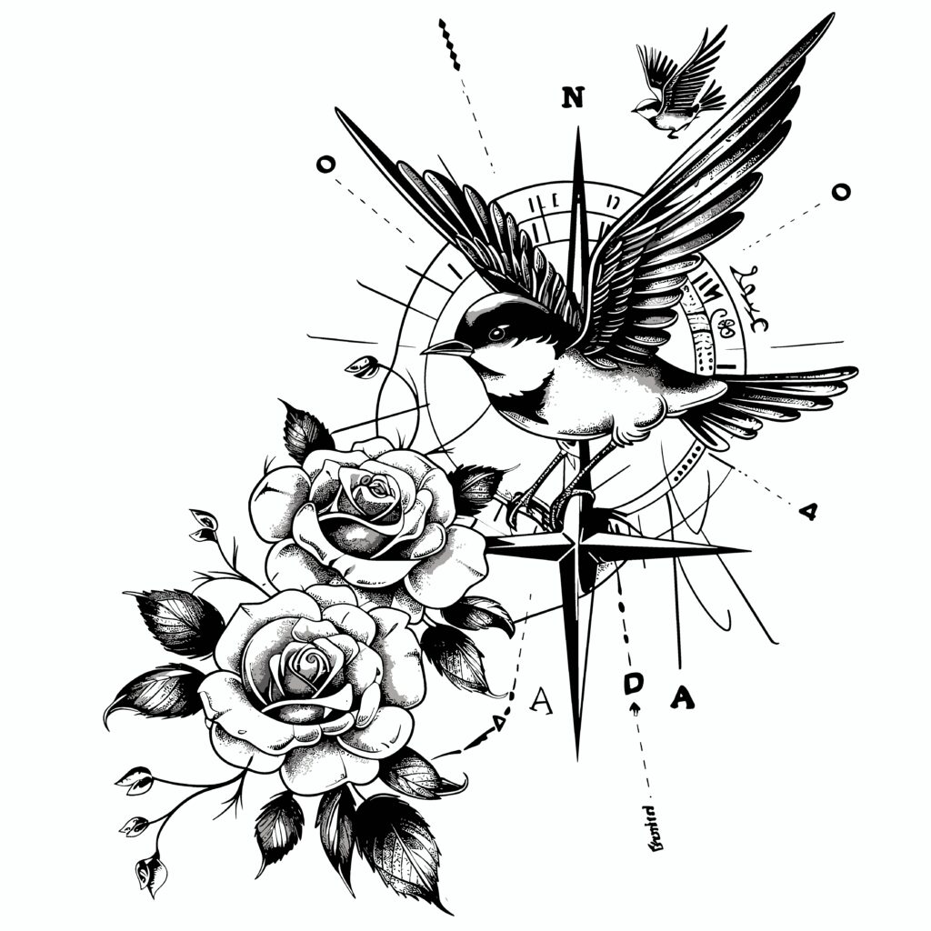 a bird is perched on a branch with flowers in the background